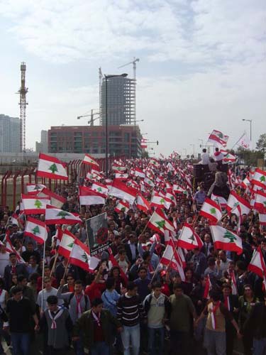 Beirut demonstration against Syrian occupation